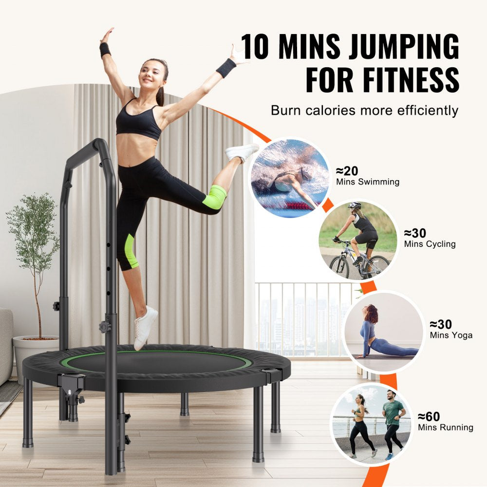 TX-B6389C-40in+C - Foldable Mini Trampoline for Adults, 330 lbs Capacity