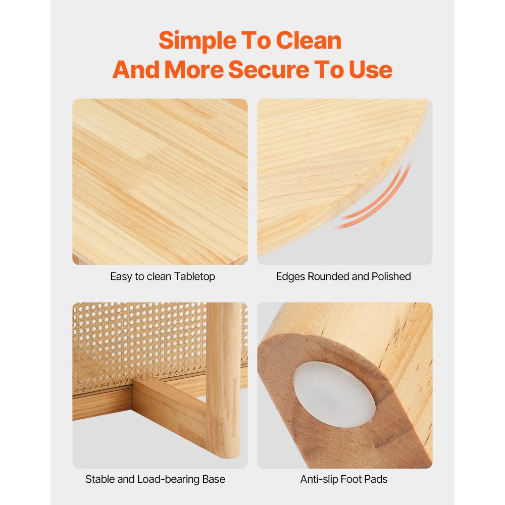 CT-SR-02 - Bohemian 33.5" Rattan Coffee Table for Versatile Use