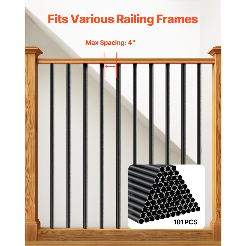 YG19-813B-101 - 32" Durable Aluminum Balusters with Screws for Easy Installation