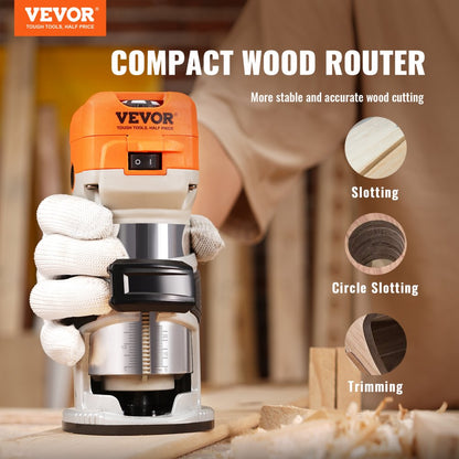 0700C - 1.25HP VEVOR Wood Router, 30,000 RPM, Compact & Versatile