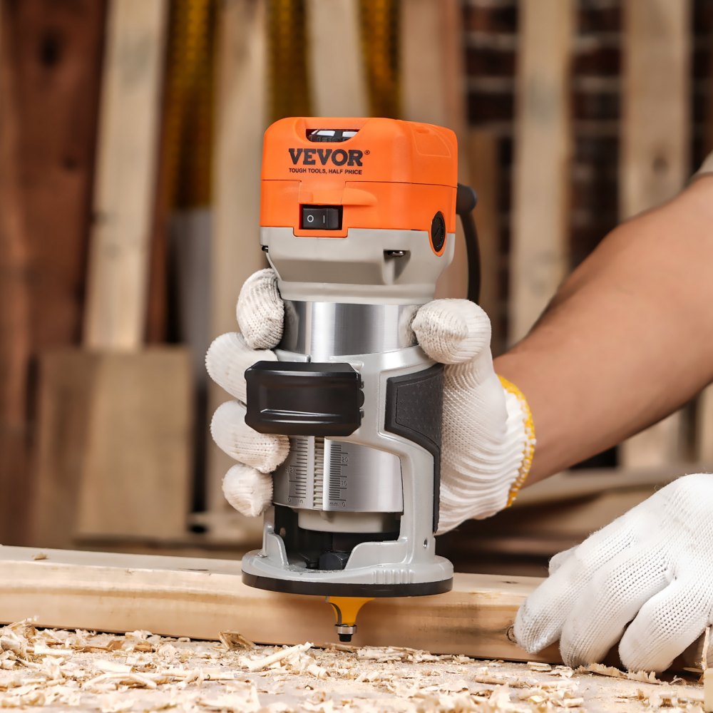 0700C - 1.25HP VEVOR Wood Router, 30,000 RPM, Compact & Versatile