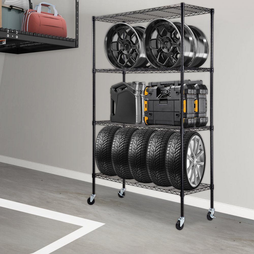 I6V0 - Heavy-Duty Storage Shelving Unit on Wheels, 700 lbs Capacity