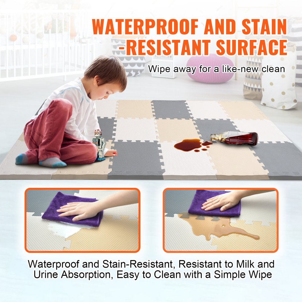 HRD-HES3310-16 - Interlocking Foam Puzzle Mat for Safe Kid Play