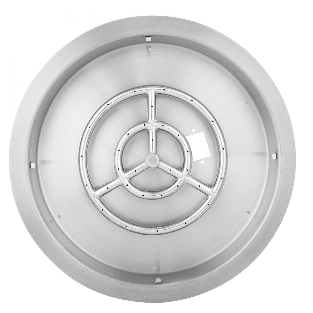 1050265 - 19" Stainless Steel Fire Pit Pan for Indoor/Outdoor Use