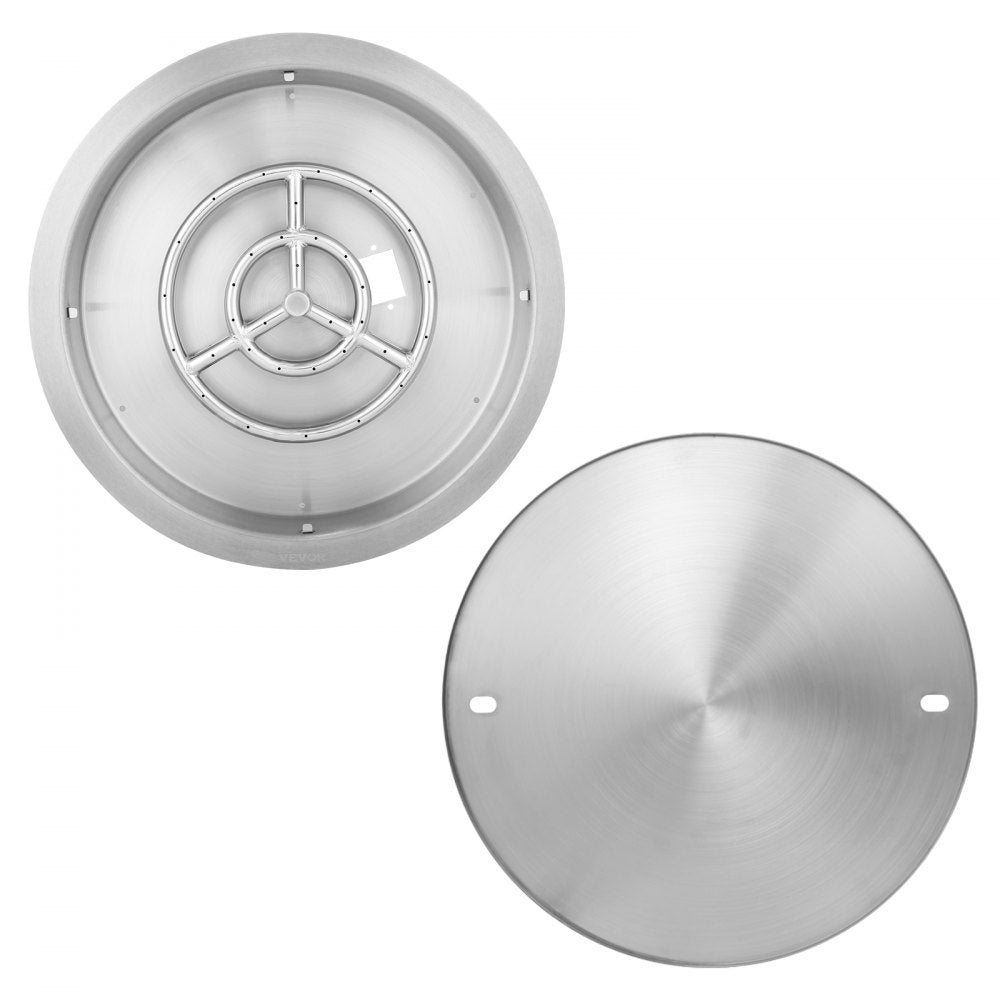 1050265 - 19" Stainless Steel Fire Pit Pan for Indoor/Outdoor Use