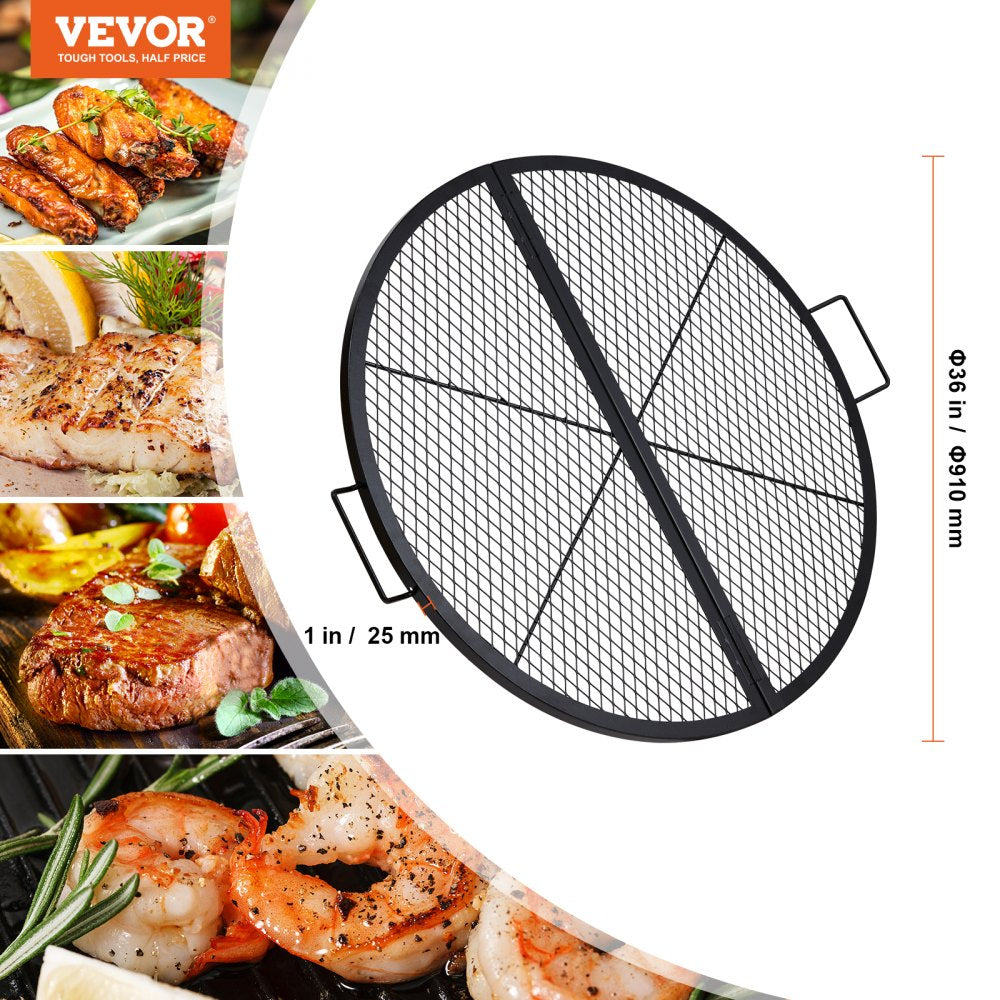 JY-MY-YKW36-ZD - 36" Heavy-Duty Foldable Fire Pit Grill Grate