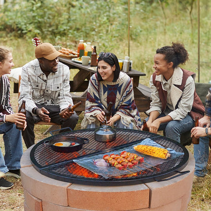 JY-MY-YKW36-ZD - 36" Heavy-Duty Foldable Fire Pit Grill Grate