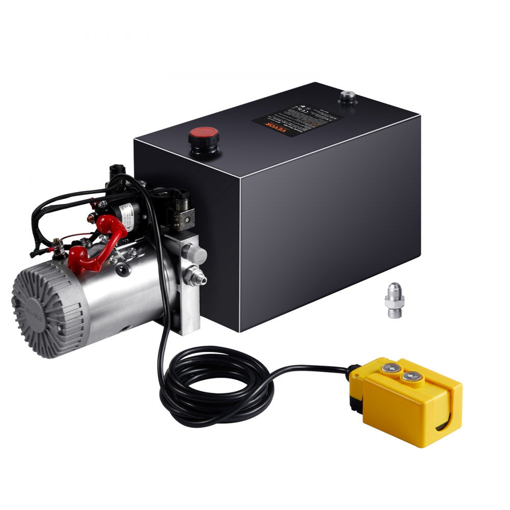 ZXDC12V-1.6KW-S-15L - 15-Quart VEVOR Hydraulic Pump with 3200 PSI Power