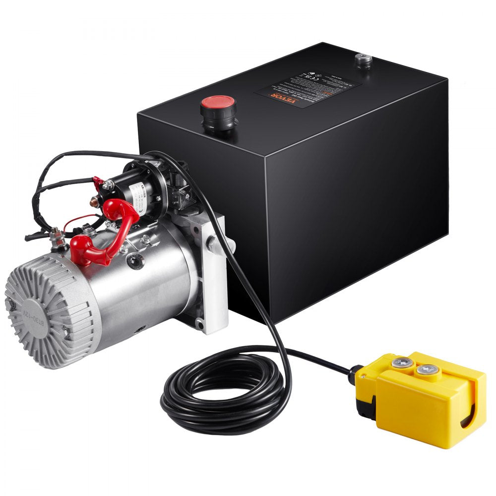 ZXDC12V-1.6KW-D-12L - 12 Quart 3200 PSI Hydraulic Pump for Dump Trailers