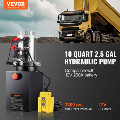 ZXDC12V-1.6KW-S-10L - Efficient 10 Quart Hydraulic Pump for Heavy-Duty Tasks