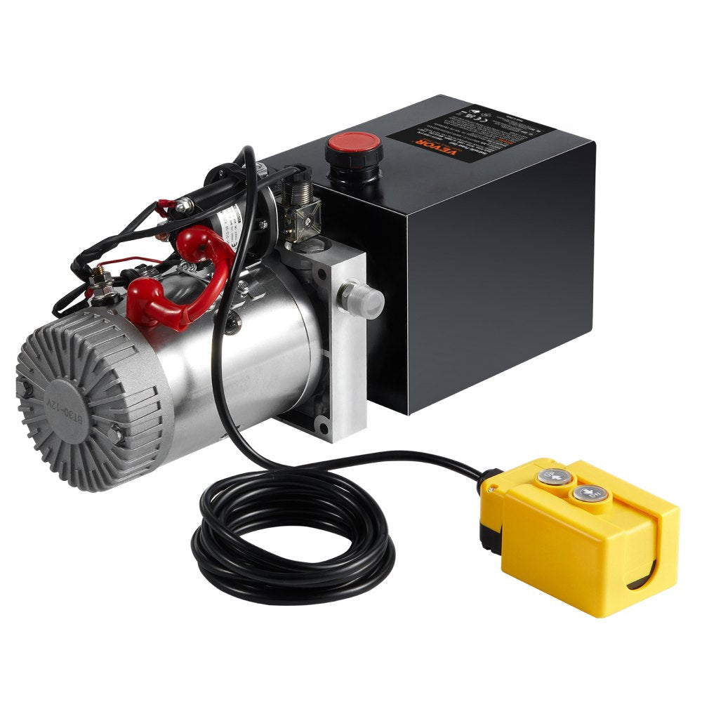 ZXDC12V-1.6KW-D-8L - 8 Quart Hydraulic Pump, 3200 PSI Power Unit