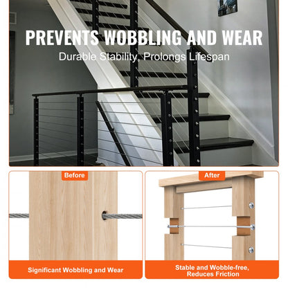 YXHF-2014+2018-1/8"-20 - 1/8" VEVOR Cable Railing Kit for 2x2-inch Posts