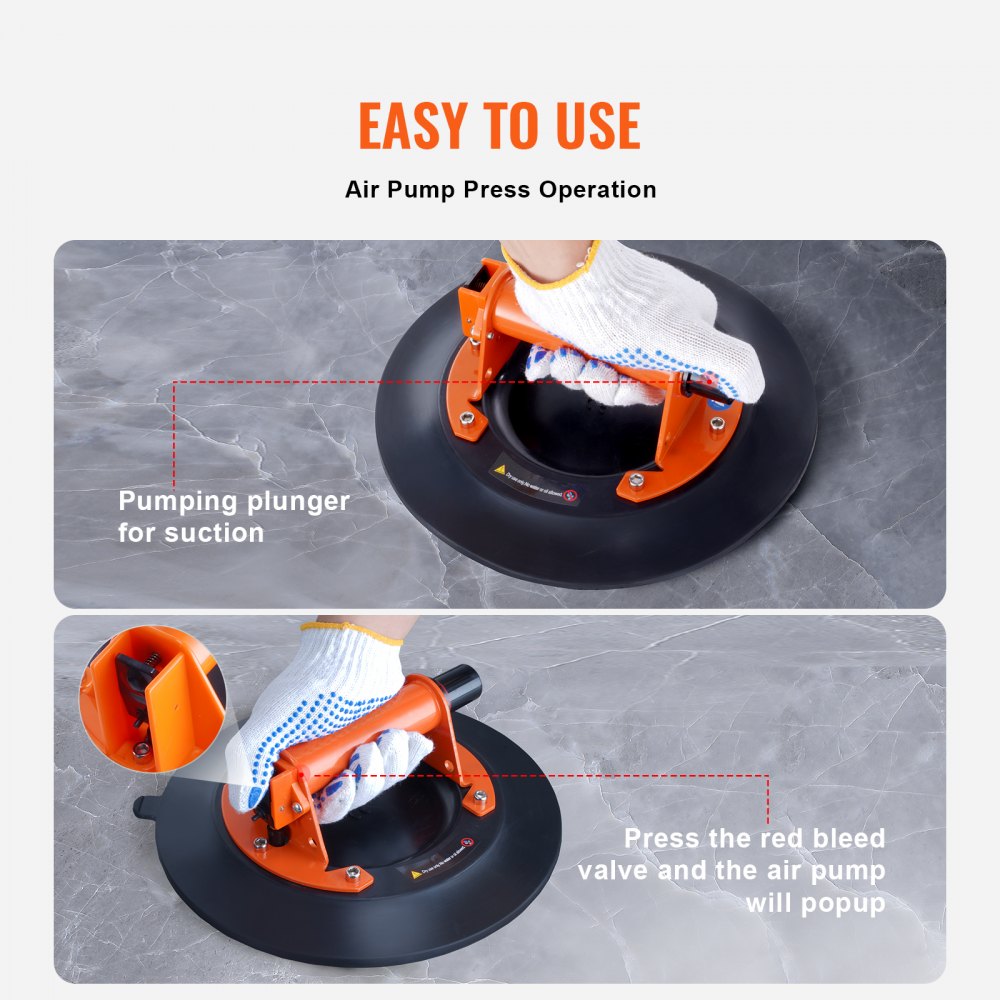 GPS-1-10 - 10" Heavy-Duty Suction Cup Lifter, 990 lbs Capacity