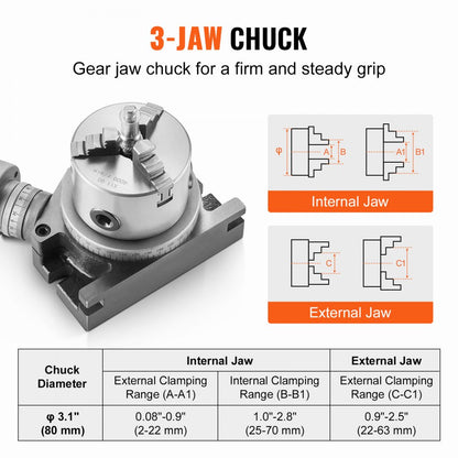 HV-4-KP - Durable 100 mm Rotary Table for Precision Milling Machines