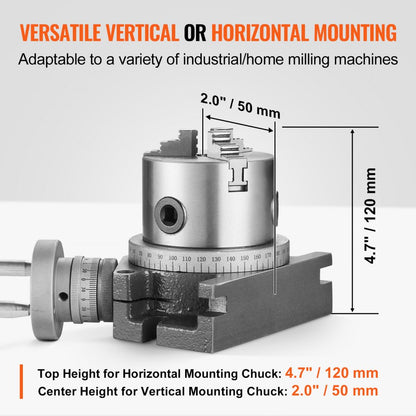 HV-4-KP - Durable 100 mm Rotary Table for Precision Milling Machines