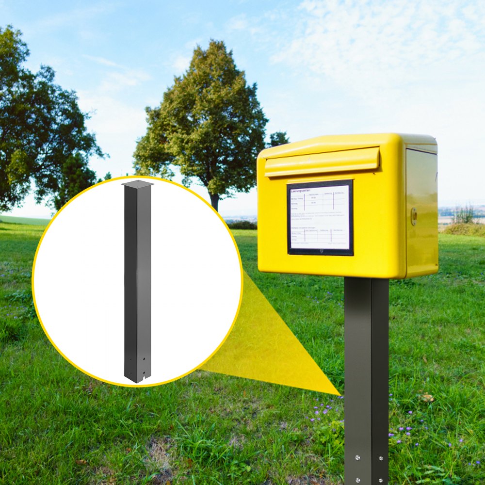 VV-YXZ-ZCJ 34YCHS - 43" Durable Steel Mailbox Post with Easy Installation