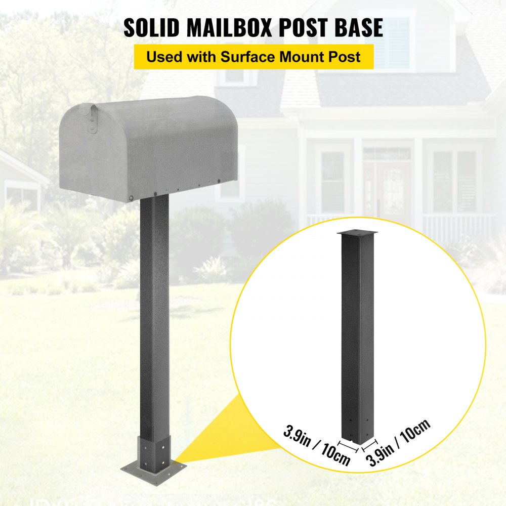 VV-YXZ-ZCJ 34YCHS - 43" Durable Steel Mailbox Post with Easy Installation