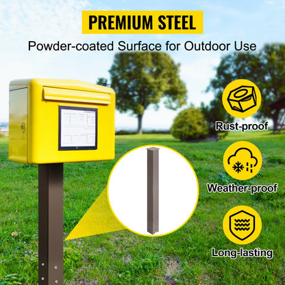 VV-YXZ-ZCJ 34YCQTS - Durable Steel Mailbox Post with Easy Installation