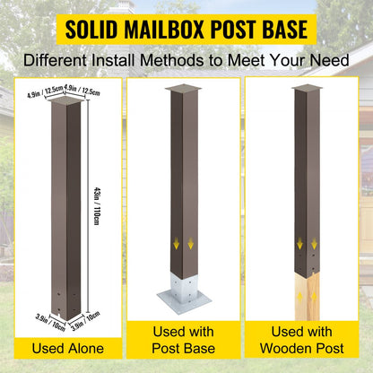 VV-YXZ-ZCJ 34YCQTS - Durable Steel Mailbox Post with Easy Installation
