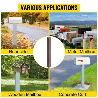 VV-YXZ-ZCJ 34YCQTS - Durable Steel Mailbox Post with Easy Installation