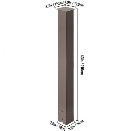 VV-YXZ-ZCJ 34YCQTS - Durable Steel Mailbox Post with Easy Installation