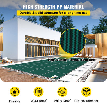 SSPC-7325 - 16x30ft Durable Pool Safety Cover with Fastening System