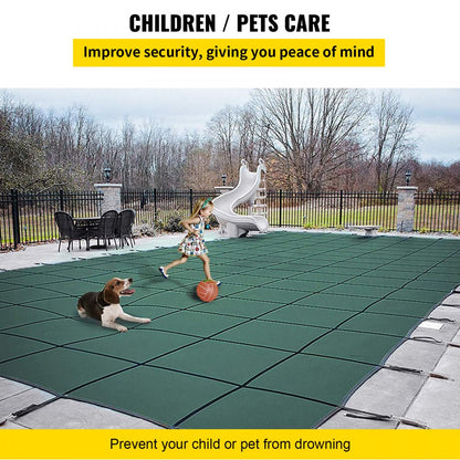 CT1834 - 16x32ft Durable PP Inground Pool Cover with Enhanced Fastening System
