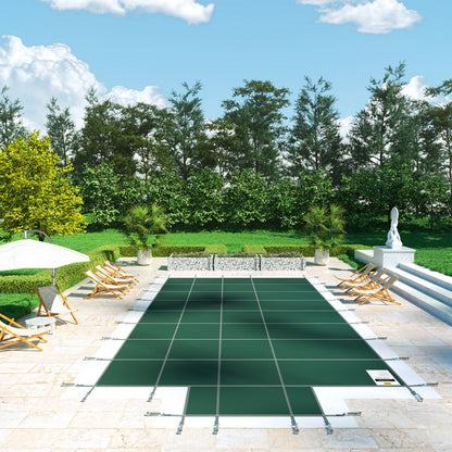 CT1834 - 16x32ft Durable PP Inground Pool Cover with Enhanced Fastening System