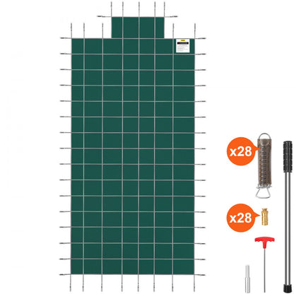 CT1834 - 16x32ft Durable PP Inground Pool Cover with Enhanced Fastening System