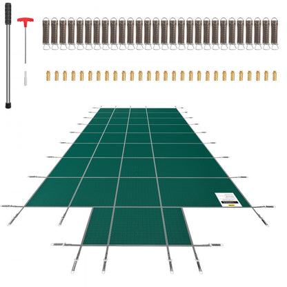 CT1834 - 16x32ft Durable PP Inground Pool Cover with Enhanced Fastening System