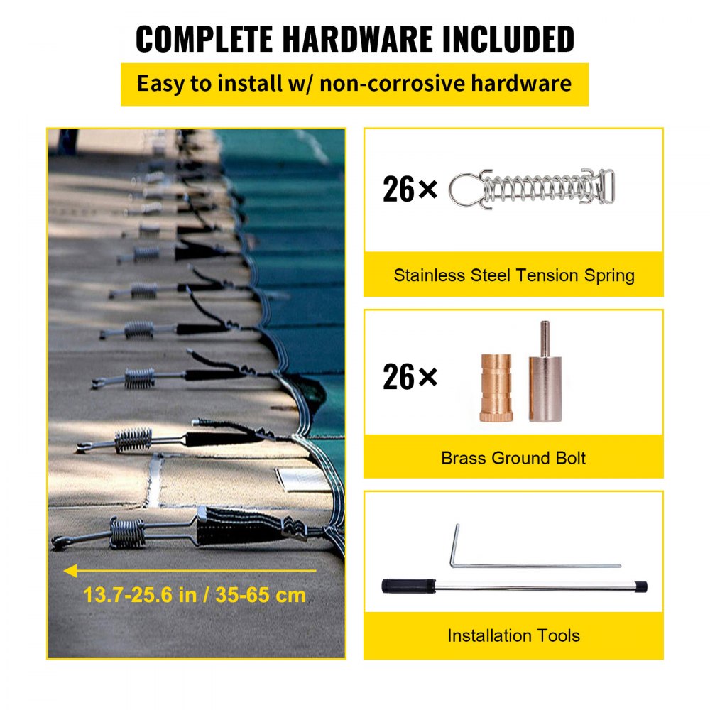 CT2038 - 18x36ft Durable PP Pool Cover with Enhanced Fastening System