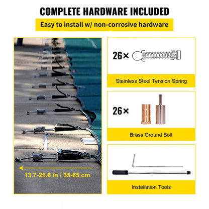 CT2038 - 18x36ft Durable PP Pool Cover with Enhanced Fastening System