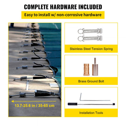 20FTX40FT - Durable 20x40ft VEVOR Pool Cover with Fastening System