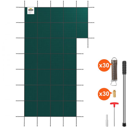 YYCM-7455 - Durable 20x38 ft VEVOR Pool Safety Cover with Installation Hardware