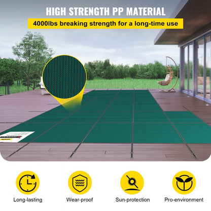YYCM-9622 - 16ft x 32ft Polypropylene Pool Safety Cover with Hardware