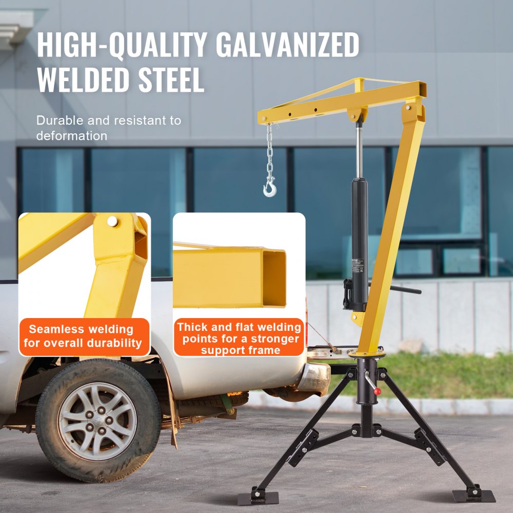 GZB88057-CD1000LBS - 1000 lbs VEVOR Hydraulic Pickup Crane with 360° Swivel