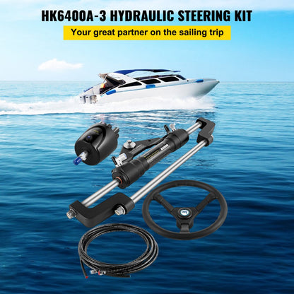HK6310A-3 - 300HP Hydraulic Steering Kit for Smooth Boat Control