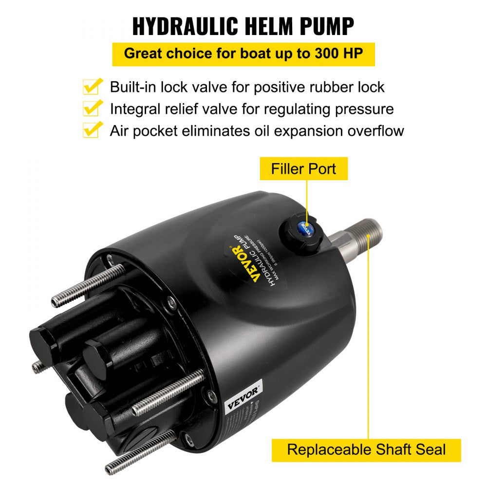 HK6316A-3 - Hydraulic Steering Kit for 16ft Boats, Durable and Compact
