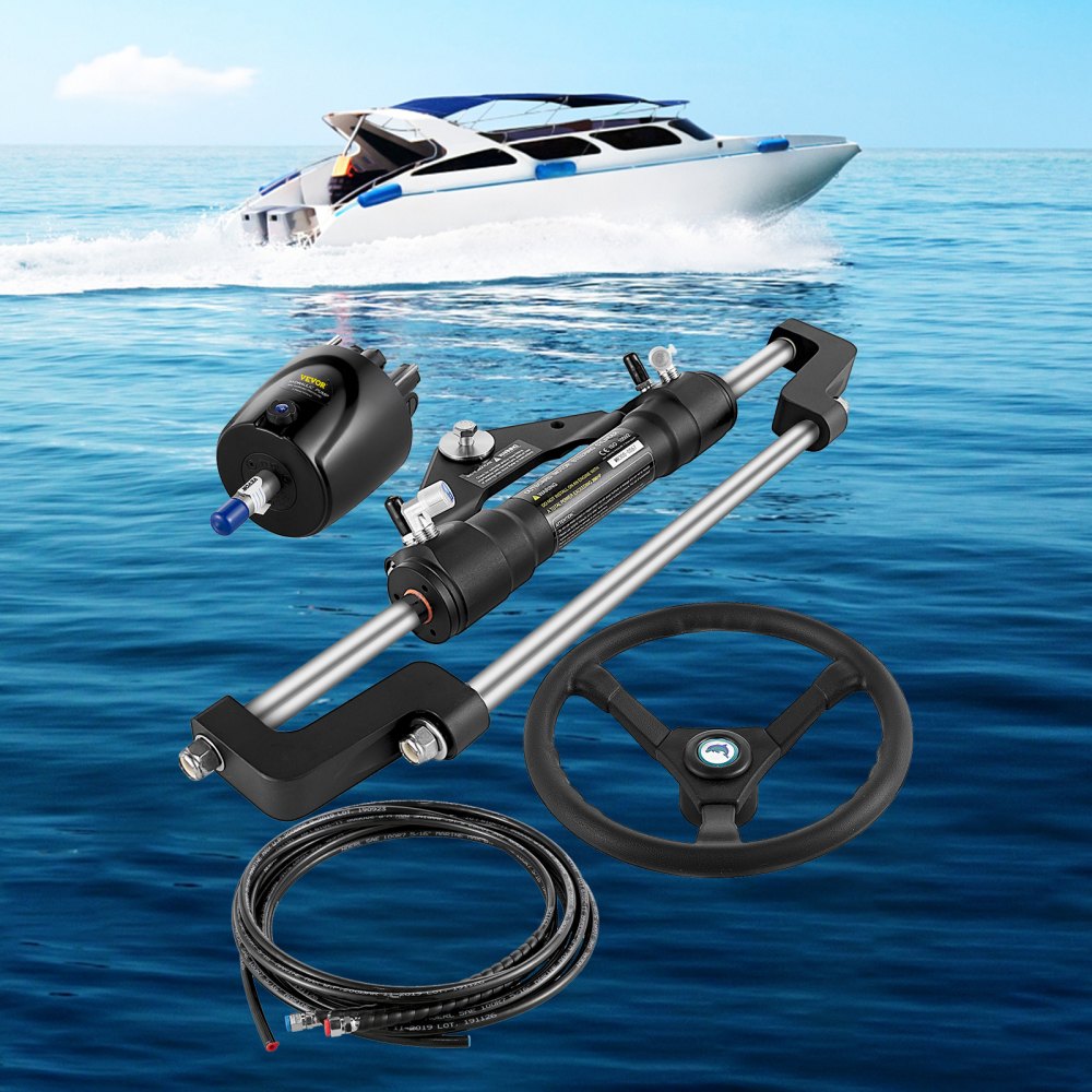 HK6322A-3 - VEVOR 300HP Hydraulic Steering Kit for Smooth Boating Control