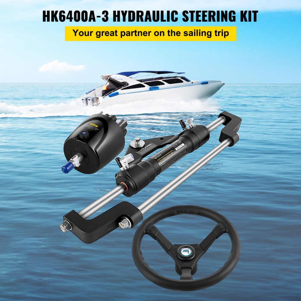 HK6400A-3 - High-Performance Hydraulic Steering Kit for Boats up to 300HP