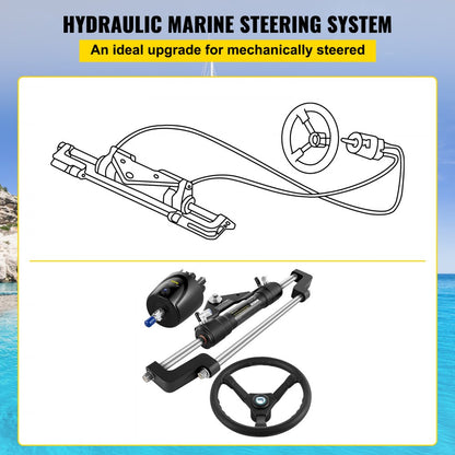 HK6400A-3 - High-Performance Hydraulic Steering Kit for Boats up to 300HP