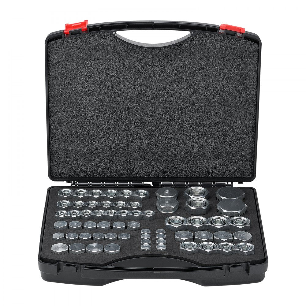 DIN-L 64PCS-SS - 64-Piece Steel Hydraulic Fitting Kit in Storage Case