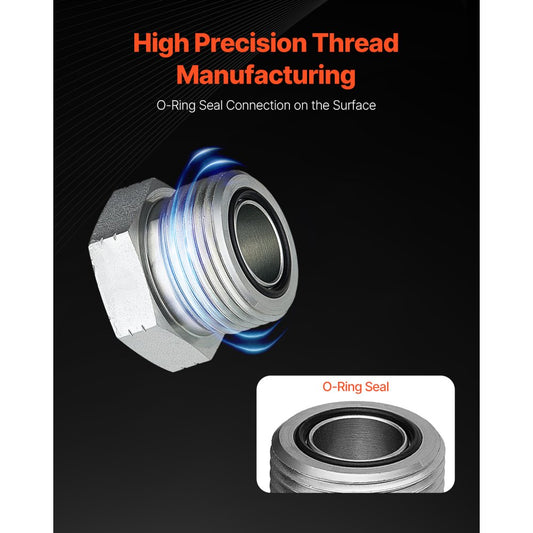 ORFS 72PCS-SS - 72-Piece Galvanized Steel Hydraulic Fittings Kit with Storage