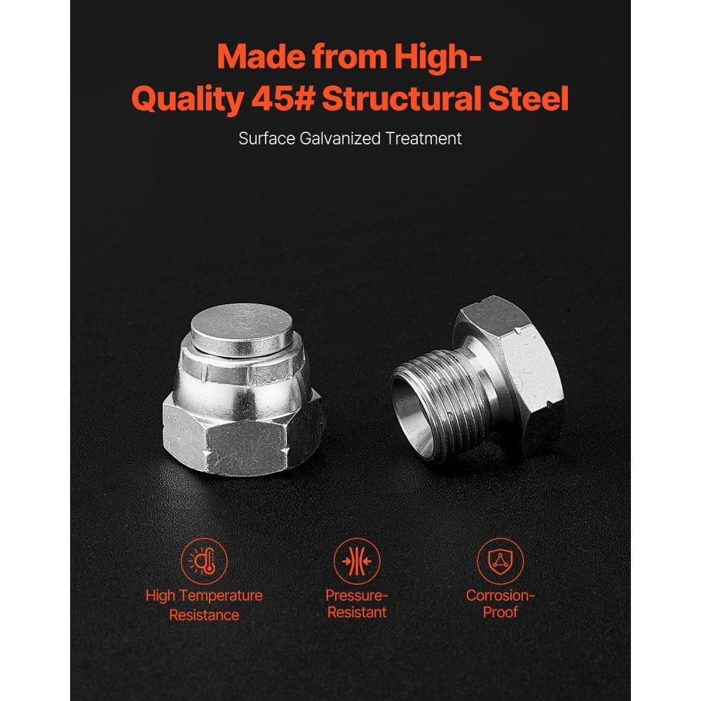 ORFS 72PCS-SS - 72-Piece Galvanized Steel Hydraulic Fittings Kit with Storage