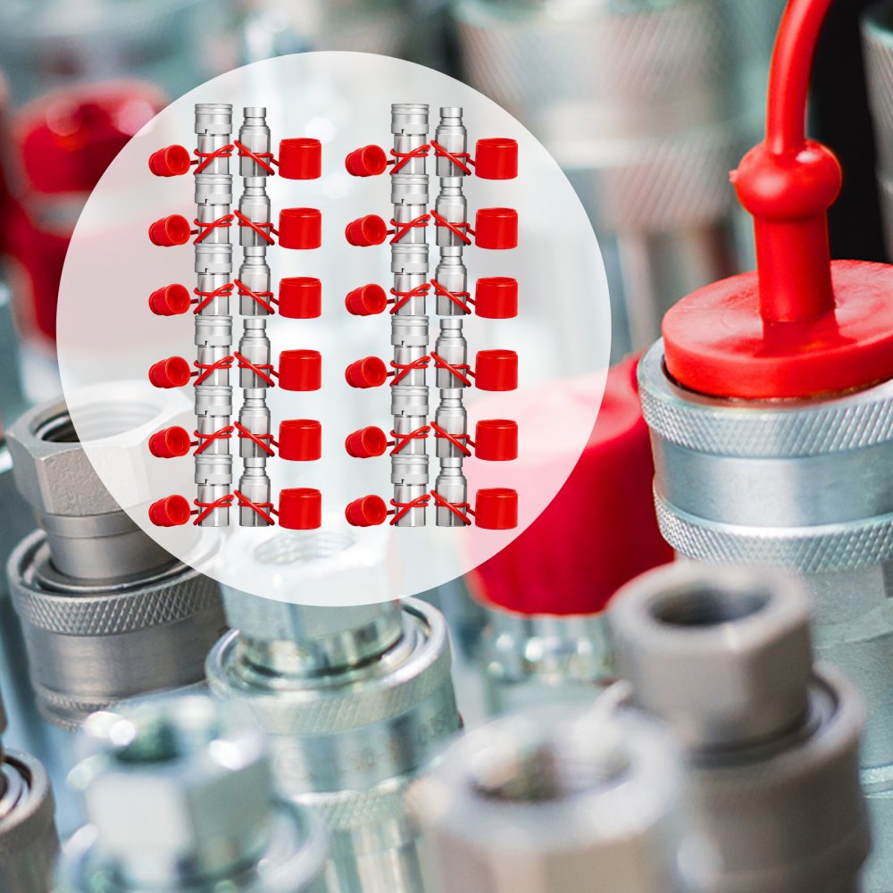 010925892619 - 1/2" Steel Hydraulic Couplers with Locking System, 12 Sets