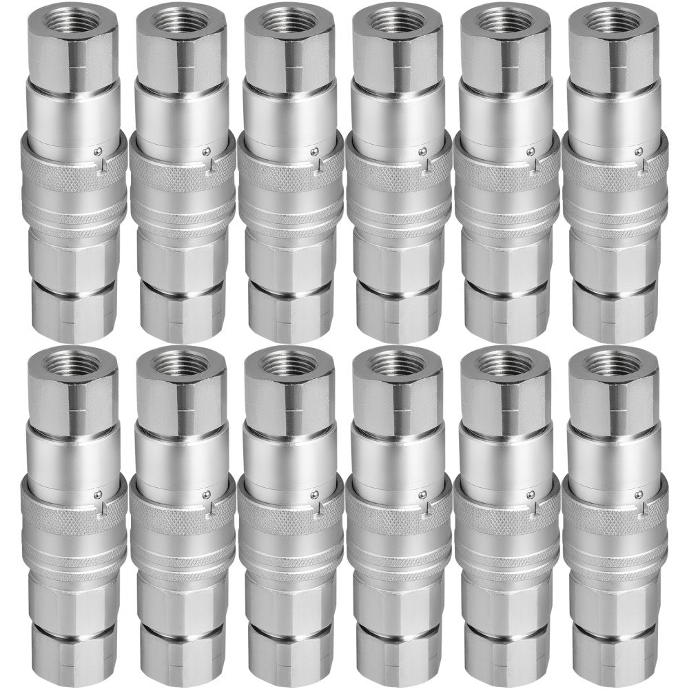 010925892619 - 1/2" Steel Hydraulic Couplers with Locking System, 12 Sets