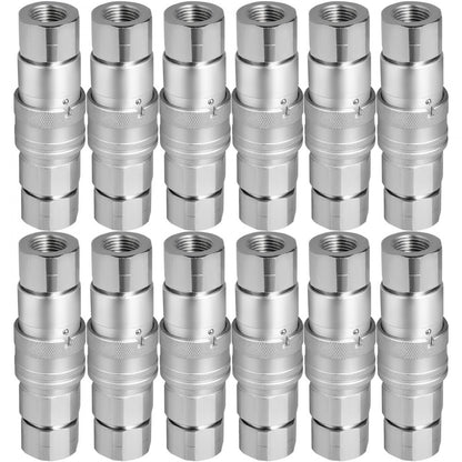 010925892619 - 1/2" Steel Hydraulic Couplers with Locking System, 12 Sets