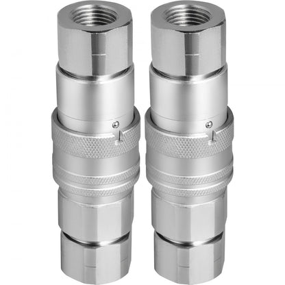 010852285518 - Durable 1/2" Hydraulic Coupler Set for Skid Steers, 4000 PSI