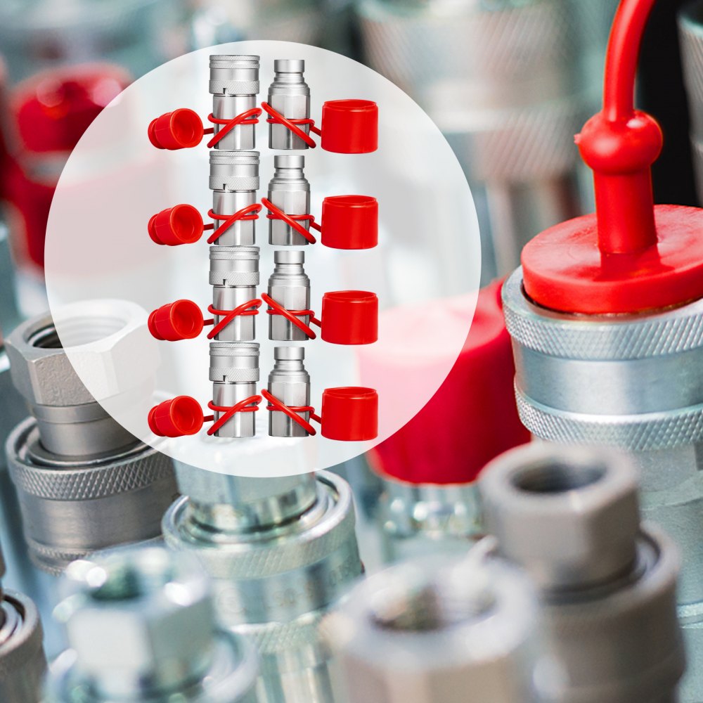 010942285467 - Hydraulic Couplers 1/2" NPT, 4000 PSI, Durable Steel