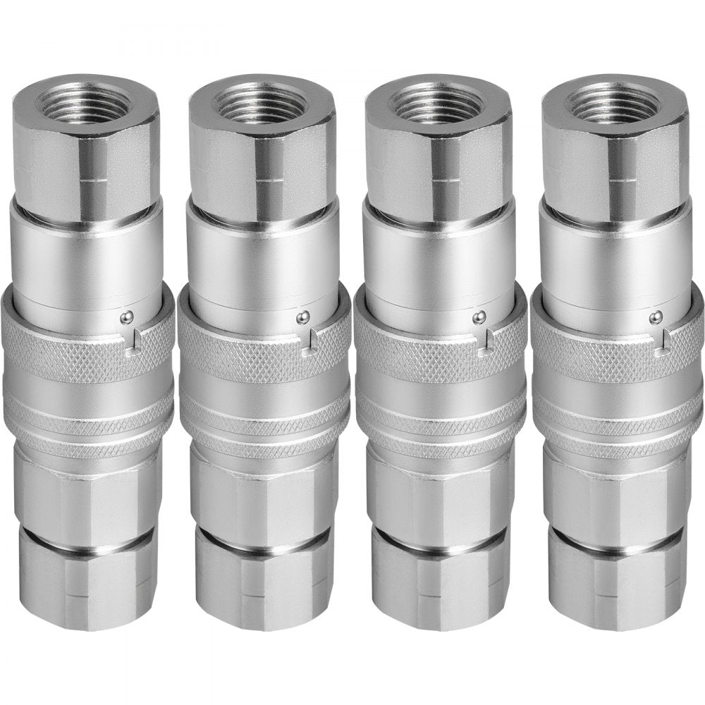010942285467 - Hydraulic Couplers 1/2" NPT, 4000 PSI, Durable Steel